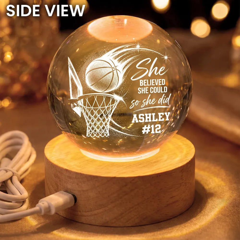 Personalized Basketball Globe Lamp Gift for Players & Coaches