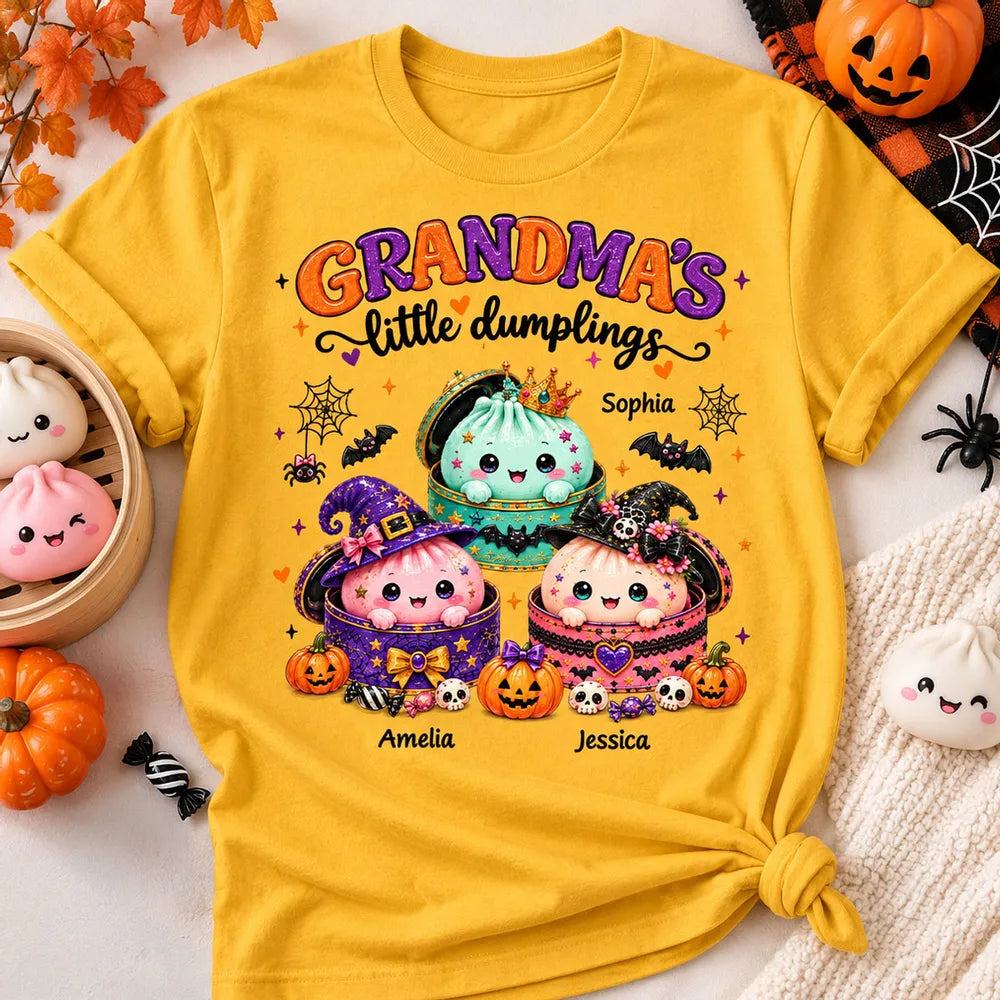 Personalized Halloween Classic Tee for Grandma with Cute Illustration