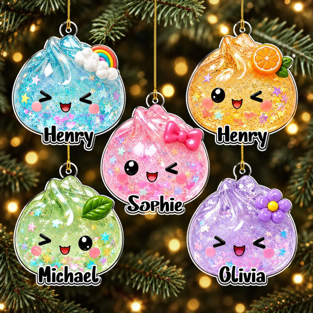 Personalized Dumpling Acrylic Ornament Unique Family Gift