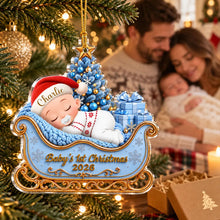 Load image into Gallery viewer, Personalized Baby's First Christmas Ornament Unique Gift for New Parents
