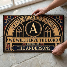 Load image into Gallery viewer, Personalized Doormat with Bible Verse Gift for Family Home
