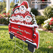 Load image into Gallery viewer, Personalized Snowman Family Yard Sign Christmas Decor Gift for Family
