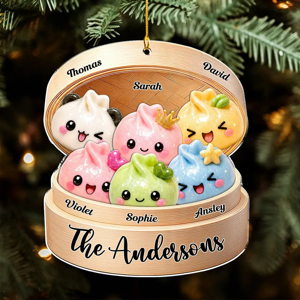 Personalized Acrylic Family Ornament Cute Dumpling Gift