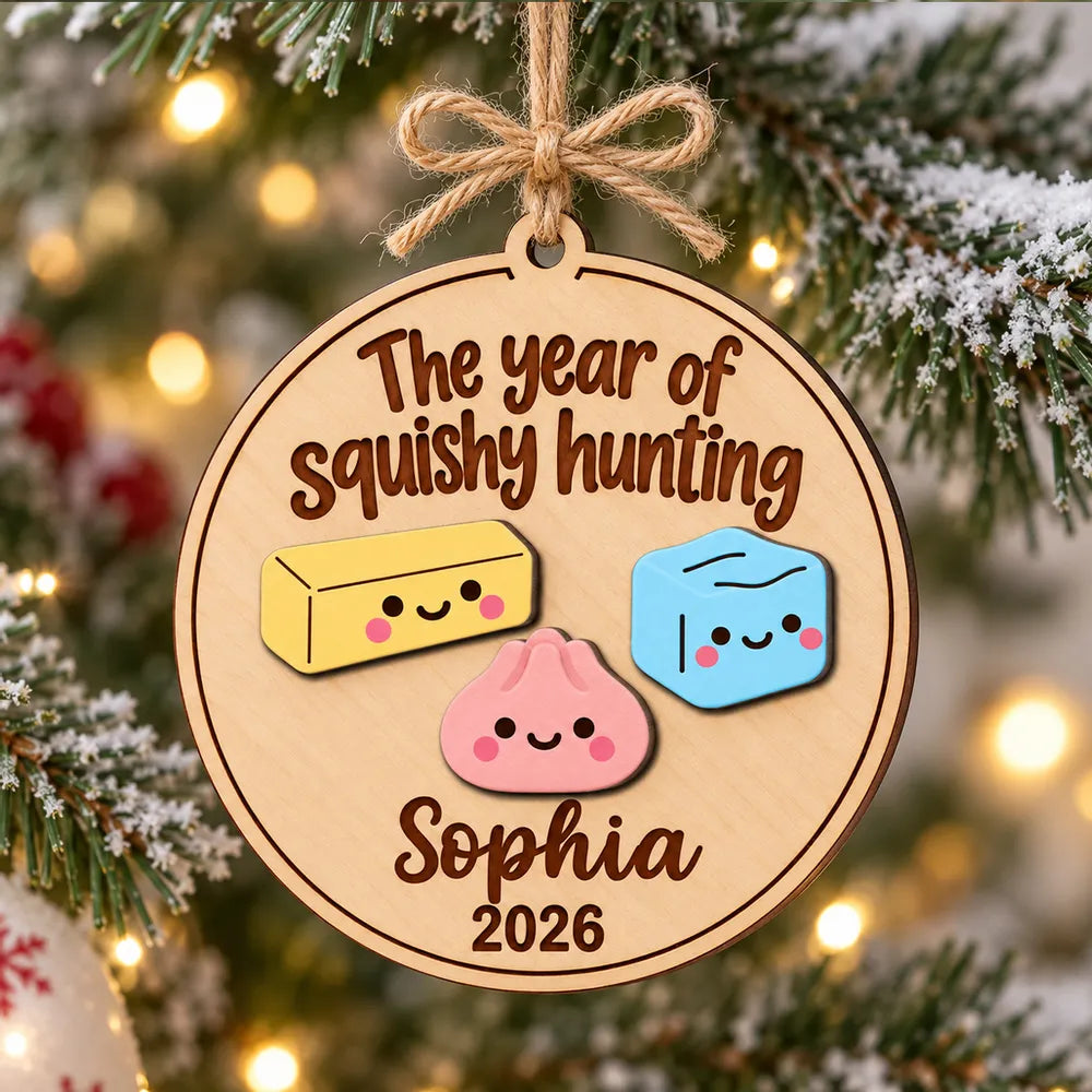 Personalized 2-Layer Wooden Christmas Ornament Gift for Collectors