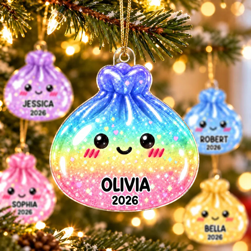 Personalized Acrylic Christmas Ornament Dim Sum Gift for Family