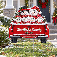 Load image into Gallery viewer, Personalized Snowman Family Yard Sign Christmas Decor Gift for Family
