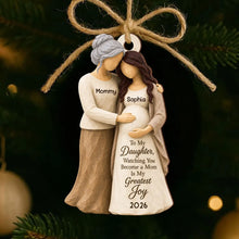 Load image into Gallery viewer, Personalized Wooden Ornament Mom-to-Be Heartwarming Gift
