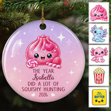 Load image into Gallery viewer, Personalized Pink Ceramic Ornament Custom Gift for Christmas
