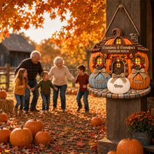 Load image into Gallery viewer, Personalized Wooden Pumpkin Cottage Sign Gift for Grandma &amp; Grandpa
