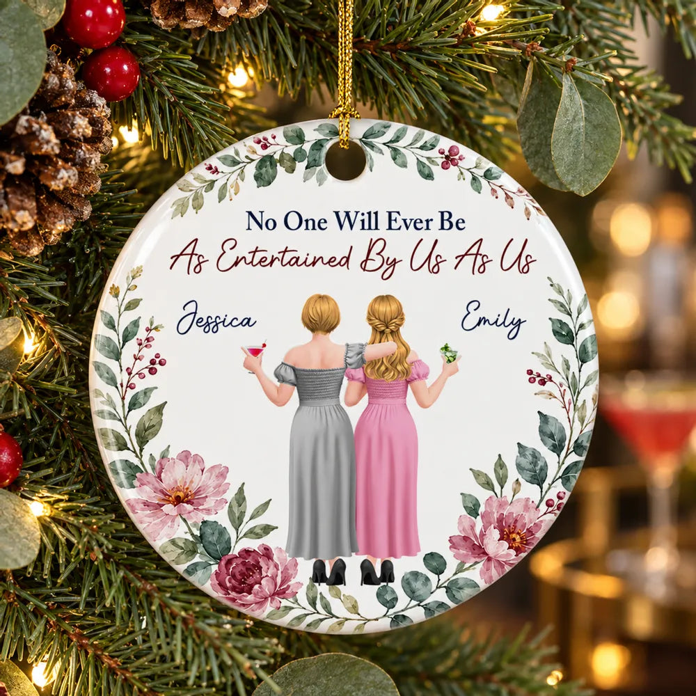Personalized Ceramic Friendship Ornament with Custom Message Gift for Best Friend