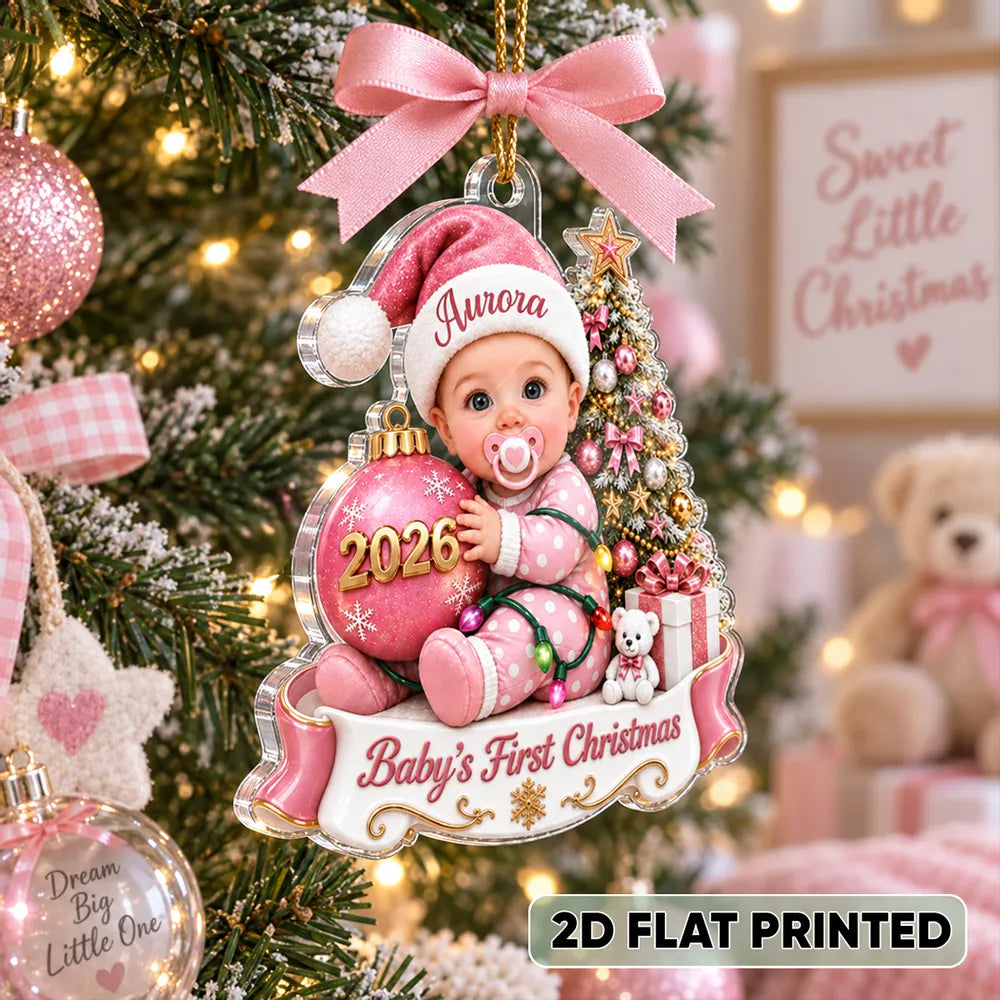 Personalized Acrylic Ornament First Christmas Gift for New Parents