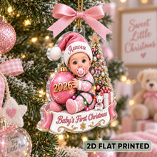 Load image into Gallery viewer, Personalized Acrylic Ornament First Christmas Gift for New Parents
