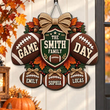 Load image into Gallery viewer, Personalized Football Door Sign Custom Gift for Family
