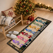 Load image into Gallery viewer, Personalized Snowman Family Doormat Colorful Christmas Gift
