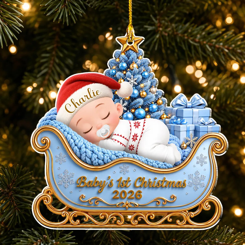 Personalized Baby's First Christmas Ornament Unique Gift for New Parents