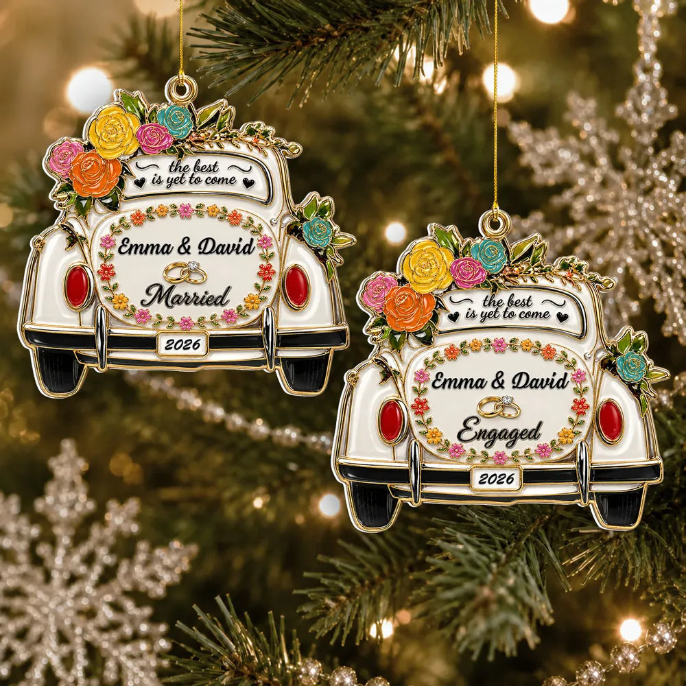 Personalized Wedding Car Acrylic Ornament Unique Gift for Newlyweds