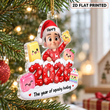 Load image into Gallery viewer, Personalized Acrylic Ornament Smiling Child Gift for Kids Christmas
