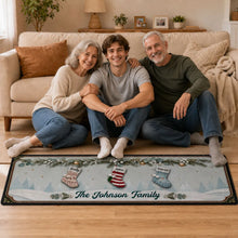 Load image into Gallery viewer, Personalized Christmas Stockings Doormat Unique Family Gift
