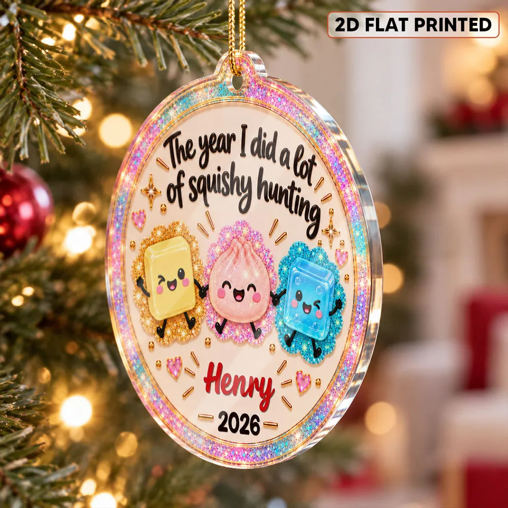 Personalized Acrylic Christmas Ornament Colorful Design Gift for Kids
