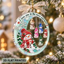 Load image into Gallery viewer, Personalized Acrylic Snowman Ornament Gift for Grandma

