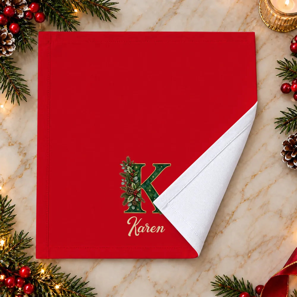 Personalized Cotton Napkin Christmas Gift for Family Gatherings