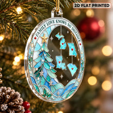 Load image into Gallery viewer, Personalized Stained Glass Family Map Acrylic Ornament Gift
