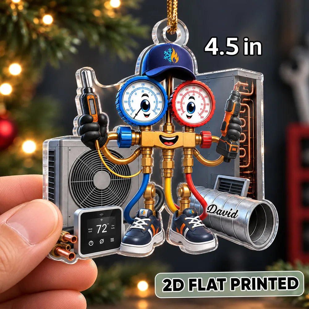 Personalized HVAC Technician Ornament Unique Custom Gift