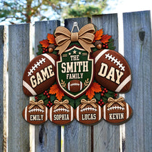 Load image into Gallery viewer, Personalized Football Door Sign Custom Gift for Family
