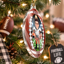 Load image into Gallery viewer, Personalized Acrylic Football Player Ornament Gift for Son
