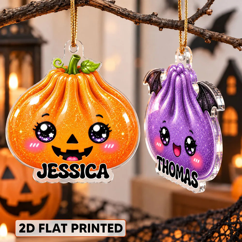 Personalized Halloween Dumpling Acrylic Ornament Gift for Kids