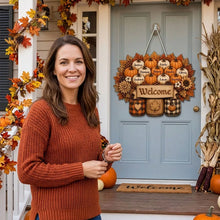 Load image into Gallery viewer, Personalized Welcome Wooden Sign Fall Decor Gift for Family

