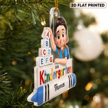 Load image into Gallery viewer, Personalized Acrylic Ornament Colorful Child Crayons Gift for Kids
