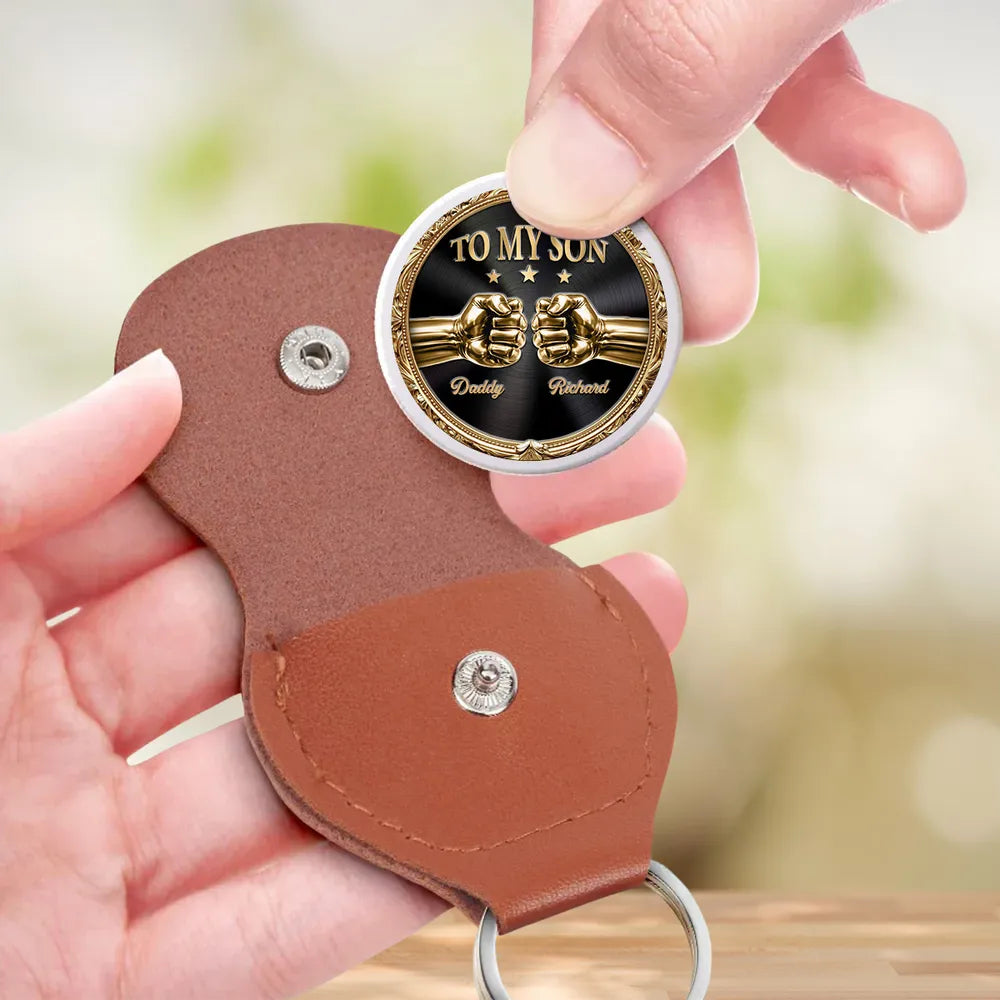 Personalized Pocket Hug Keychain Keepsake for Son Gift