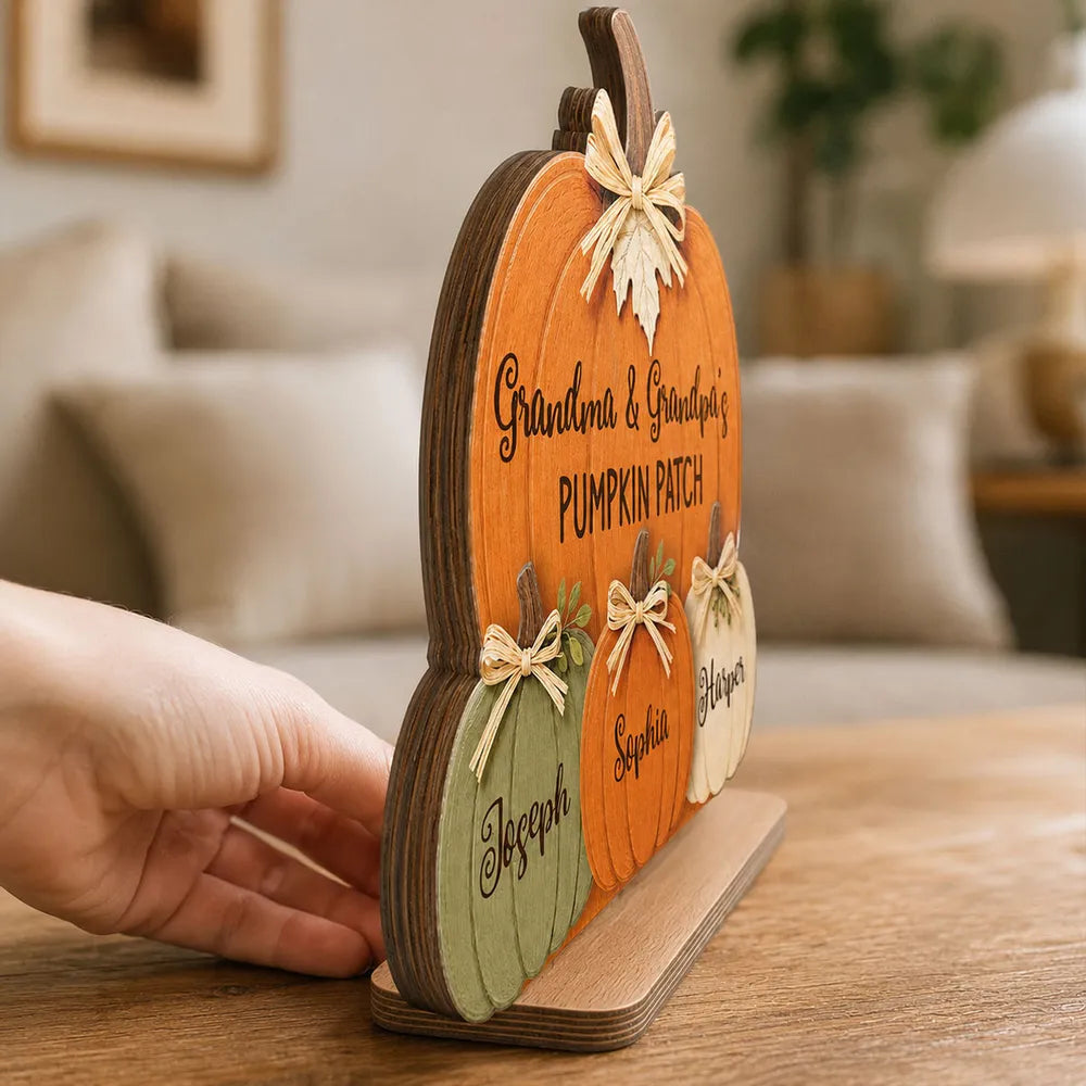 Personalized Wooden Plaque Keepsake for Grandma & Grandpa