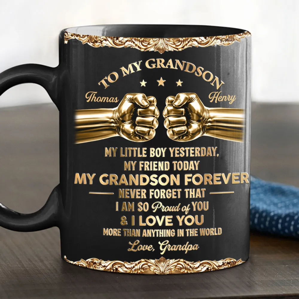 Personalized Full Color Mug Fist Bump Design Gift for Son