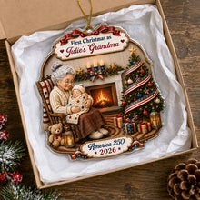 Load image into Gallery viewer, Personalized Christmas Ornament First Year as Grandma Gift
