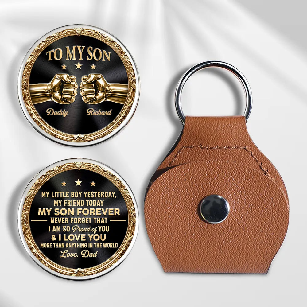 Personalized Pocket Hug Keychain Keepsake for Son Gift