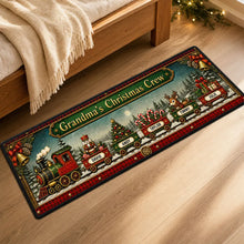 Load image into Gallery viewer, Personalized Snowy Christmas Train Doormat Unique Gift for Grandma
