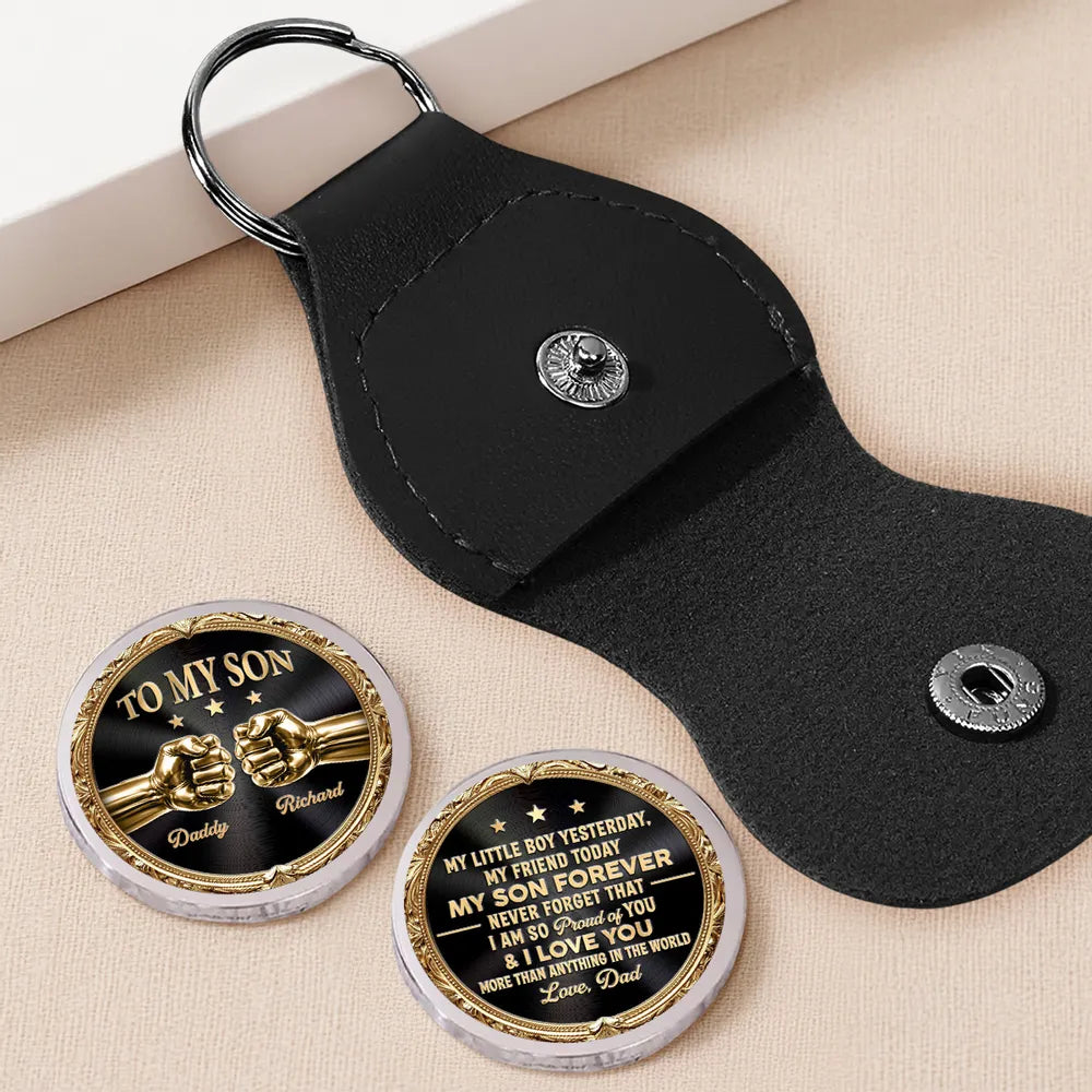 Personalized Pocket Hug Keychain Keepsake for Son Gift