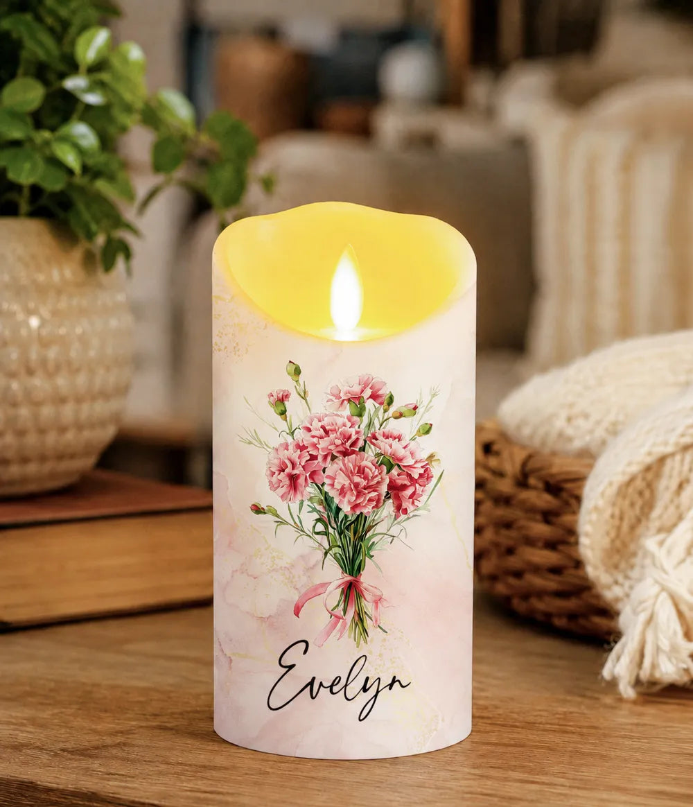 Personalized Flameless LED Candle Gift for Granddaughter