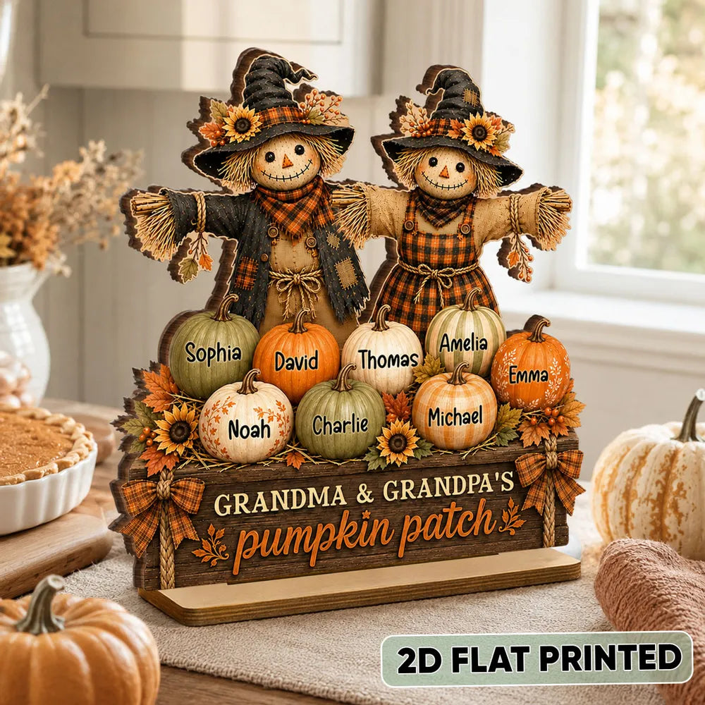 Personalized Wooden Plaque for Grandparents | Fall Family Gift