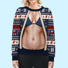 Load image into Gallery viewer, Personalized Sweatshirt with Faux Torso Artwork Gift for Couple
