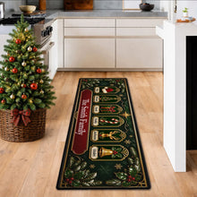 Load image into Gallery viewer, Personalized Christmas Doormat with Tree &amp; Reindeer Icons | Unique Family Gift

