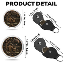 Load image into Gallery viewer, Personalized Pocket Hug Keychain Gift for Husband Love Token
