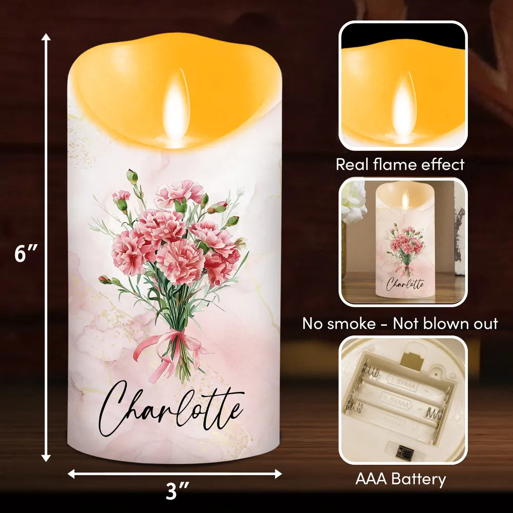 Personalized Flameless LED Candle Gift for Granddaughter