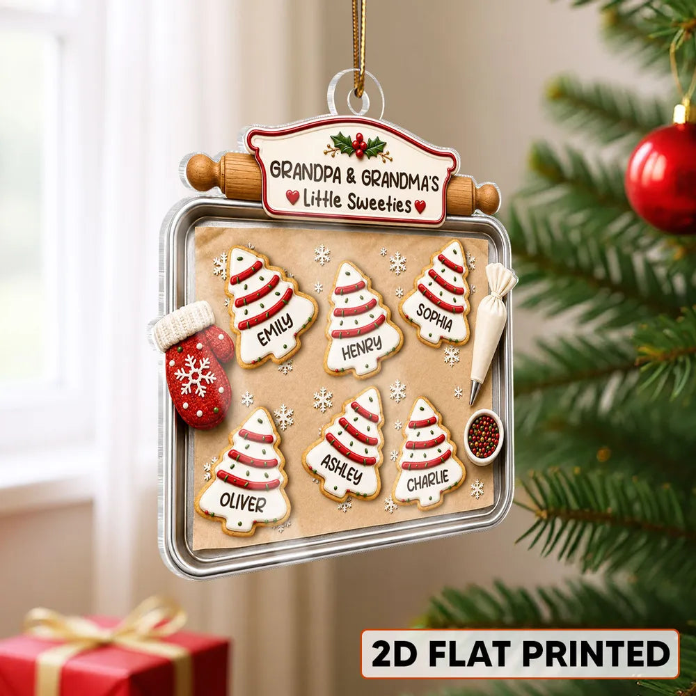 Personalized Acrylic Christmas Ornament Gift for Grandparents