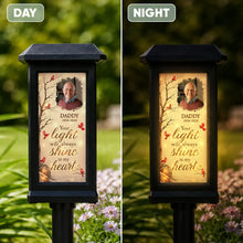 Load image into Gallery viewer, Personalized Solar Garden Stake Light for Dad | Sympathy Gift
