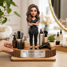 Load image into Gallery viewer, Personalized Wooden Plaque Thank You Gift for Hairstylist
