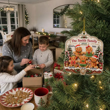 Load image into Gallery viewer, Personalized Gingerbread Family Acrylic Ornament Christmas Gift for Family
