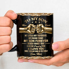 Load image into Gallery viewer, Personalized Full Color Mug Fist Bump Design Gift for Son
